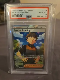 Pokemon TCG Brock's Scouting 179/159 Ultra Rare Journey Together PSA GEM MINT 10 - Image 1