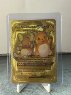Pokemon TCG TAG COSPLAY Gold Foil Full Art 6-Card Lot Pikachu Charizard - Image 4