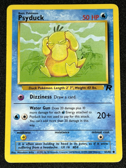 Psyduck 65/82 Team Rocket WOTC Common Pokemon Card MP - Image 1