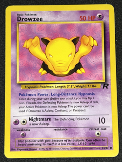 Drowzee 54/82 Team Rocket WOTC Common Pokemon Card MP - Image 1