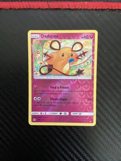 Pokemon Trading Card Dedenne 88/131 Sm-Forbidden Light Reverse Holo LP - Image 1