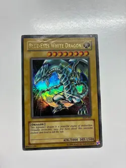 USA Seller Yugioh Blue-Eyes White Dragon Shonen Jump Promo Card JMP-001 MP/HP - Image 1