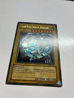 USA Seller Yugioh Blue-Eyes White Dragon Shonen Jump Promo Card JMP-001 MP/HP - Image 2
