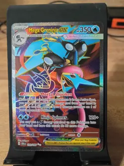 Mega Greninja ex card, specifically card number 100/086 from Chaos Rising set - Image 1