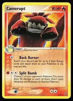 Camerupt 4/107 Regular Rare Deoxys Pokemon Card - Image 1