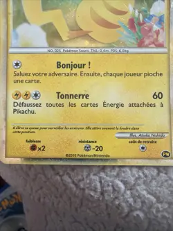 Pikachu (French) PW 7 Promo Pikachu World Collection Promos Pokemon US SELLER LP - Image 4