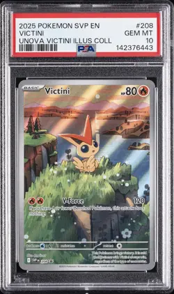 2025 POKEMON SVP EN-SV BLACK STAR PROMO #208 VICTINI PSA 10 - Image 1