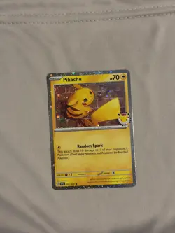 Pikachu Pokemon Day 2026 051/162 Cosmos Holo with Swirl 🌀 Top Left - Image 1