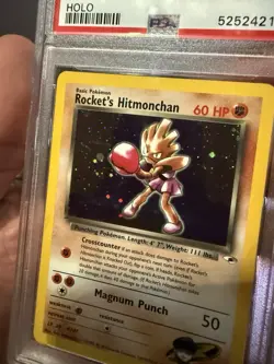 2000 Pokemon Gym Heroes Rocket's Hitmonchan Rare Holo PSA 6 #11/132 - Image 3