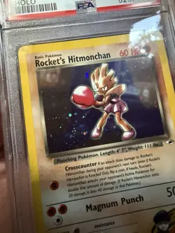 2000 Pokemon Gym Heroes Rocket's Hitmonchan Rare Holo PSA 6 #11/132 - Image 4