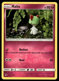 POKEMON RALTS LOST THUNDER 139/214 C NM/M Yuka Morii - Image 1