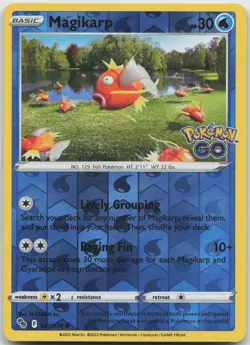 Magikarp 021/078 Common Pokemon GO Pokemon Reverse Holo Near Mint - Image 1