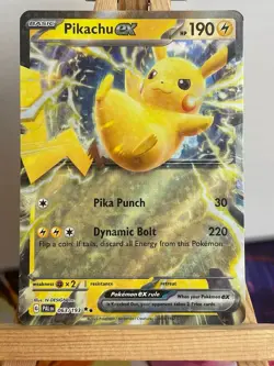 Pikachu EX 063/193 Entwicklungen In Paldea Englisch NM Pokemon - Image 1