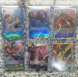 Bandai One Piece Card Game Camie Sanji Judge Kid Law Lot 6 EN Alt Art Foil - Image 1