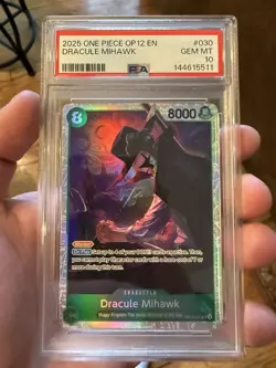 2025 One Piece op12 - Dracule Mihawk #030 sr PSA 10 - Image 4