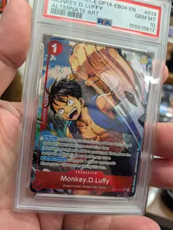 2026 One Piece OP14 EB04 EN Monkey D Luffy Alt Art #13 🔥 PSA 10 - Image 2