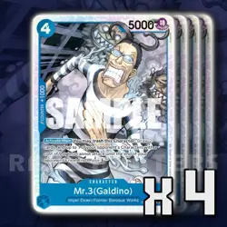 Mr.3 Galdino OP16-056 SR x4 The Time of Battle One Piece - Image 1