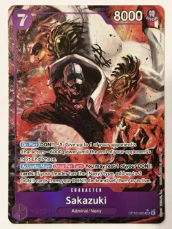 Sakazuki (Alt Art) OP16-065 SR The Time of Battle ENGLISH One Piece CCG NM - Image 1