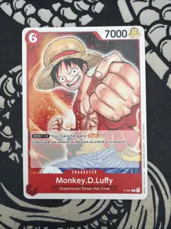 One Piece TCG Monkey.D.Luffy P-001 Pre-Errata Promo English - Image 1