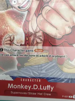 One Piece TCG Monkey.D.Luffy P-001 Pre-Errata Promo English - Image 2