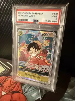 2025 One Piece PRB02 En Monkey D. Luffy PSA Mint 9 - Image 3
