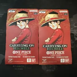 Lot of 2 - One Piece Carrying On His Will Sleeved Booster Pack OP-13 ENGLISH - Image 1
