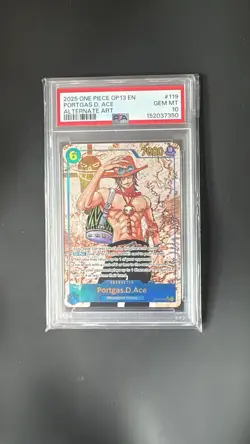 One Piece - Carrying On His Will - Portgas D Ace Op13-119 - Gem Mint - PSA 10 - Image 1