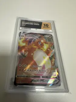 Pokemon TCG Charizard VMAX Darkness Ablaze Holo Card 020/189 ACE 10 Gem Mint - Image 1