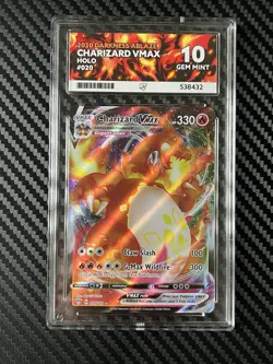 Pokemon TCG Charizard VMAX Darkness Ablaze Holo Card 020/189 ACE 10 Gem Mint - Image 1