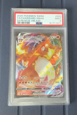 Pokemon PSA 9 TCG Charizard VMAX Darkness Ablaze #020/189 PSA 9 - Image 1