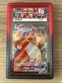Pokemon TCG Charizard VMAX Darkness Ablaze Holo Card 020/189 ACE 10 Gem Mint - Image 2