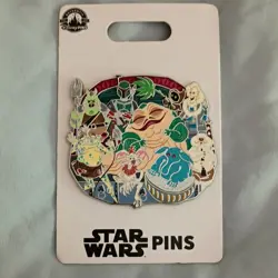 Disney Star Wars Jabba the Hutt Villains Enamel Pin Single Pin on Card - Image 1