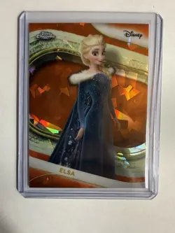 2025 Topps Disney Sapphire #111 Elsa Orange /25 Refractor 21/25 - Image 1