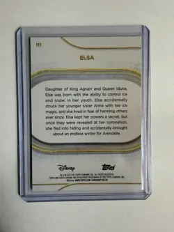 2025 Topps Disney Sapphire #111 Elsa Orange /25 Refractor 21/25 - Image 2