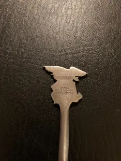 1982 Epcot Center The American Adventure Souvenir Pewter Spoon Walt Disney World - Image 5
