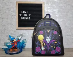 Loungefly Disney Hot Topic Exclusive Maleficent, Disney Villains Backpack BNWT - Image 1