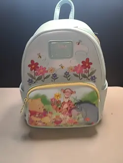 Disney Loungefly Winnie The Pooh And Friends Floral Mini Backpack And Wallet NWT - Image 2