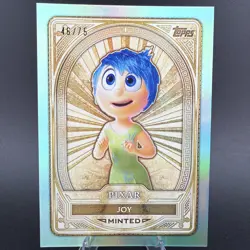 JOY 2025 TOPPS MINTED DISNEY PIXAR GREEN MINT FOIL #92 /75 INSIDE OUT - Image 1