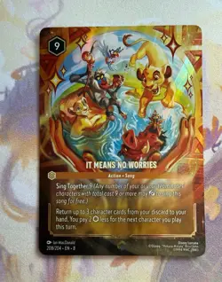 Disney Lorcana It Means No Worries Reign Of Jafar Enchanted Foil 208/204 - Image 1