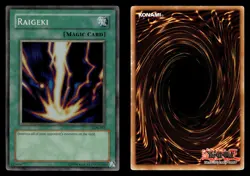 Raigeki LOB-053 Super Rare The Legend of Blue Eyes White Dragon Yu-Gi-Oh Card - Image 1
