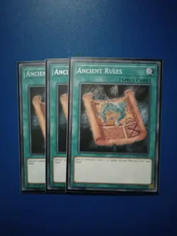 3x Ancient Rules LCKC-EN039 Secret Rare 1st Edition NM Yu-Gi-Oh - Image 1