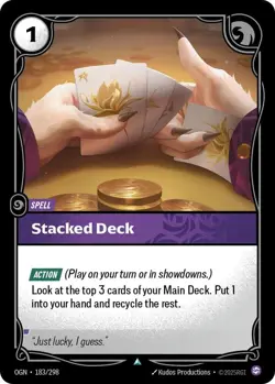 Stacked Deck 183/298 - Riftbound TCG League of Legends Origins Regular - Image 1