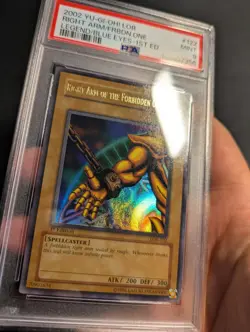 Yugioh Right Arm of the Forbidden One LOB-122 1st Edition Ultra Rare PSA 9 Mint! - Image 4