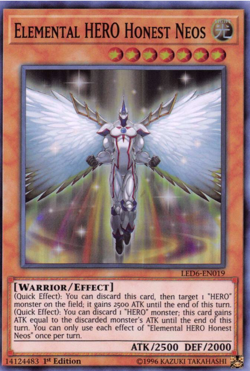 Elemental HERO Honest Neos LED6 1st ed Super Rare - NM Yugioh - Image 1