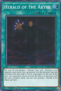Herald of the Abyss - SOFU-EN063 - Super Rare - 1st Edition NM Yugioh - Image 1