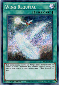 Wing Requital - BROL-EN016 - NM - Secret Rare - 1st ed - Yugioh - Image 1