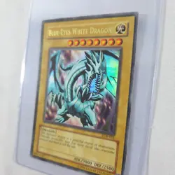 YUGIOH Blue-Eyes White Dragon LOB-001 Original Print Unlimited Lp Odd print line - Image 3