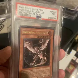 1ST EDITION HORUS BLACK FLAME DRAGON LV 6 ULTIMATE RARE YU-GI-OH SOD EN007 PSA 9 - Image 3