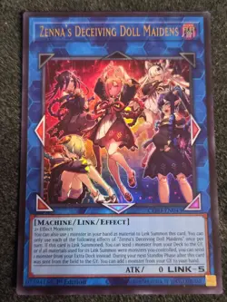 Yugioh! 1x Zenna's Deceiving Doll Maidens CORI-EN043 Ultra Rare 1st Ed NM - Image 1