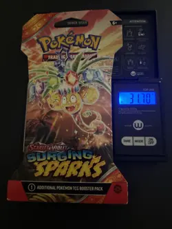 VERY HEAVY - 31.70g - Pokemon Surging Sparks Sleeved Booster Pack - SEALED! - Image 1